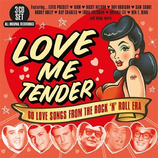 Cover for Love Me Tender: 60 Love Songs from the Rock N Roll · Love Me Tender - 60 Love Songs From The Rock N Roll Era (CD) (2018)