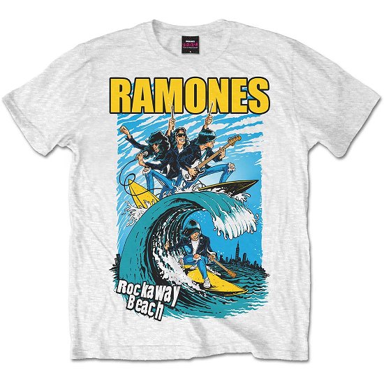 Cover for Ramones · Ramones Unisex T-Shirt: Rockaway Beach (T-shirt) [size M] [White - Unisex edition]