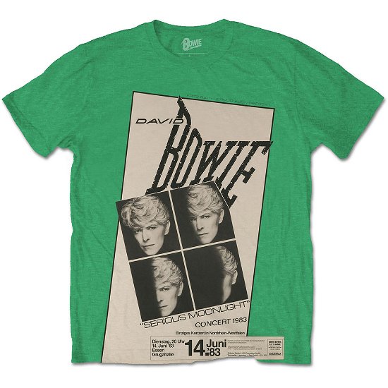 David Bowie Unisex T-Shirt: Concert '83 - David Bowie - Merchandise -  - 5056170694902 - 