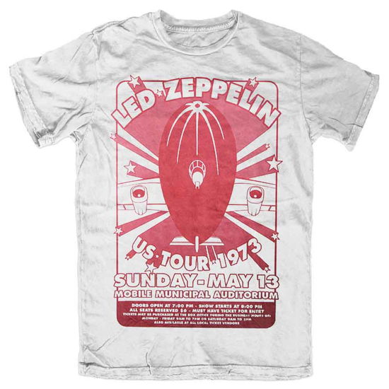 Cover for Led Zeppelin · Led Zeppelin Unisex T-Shirt: Mobile Municipal (White) (T-shirt) [size S] [White - Unisex edition] (2020)