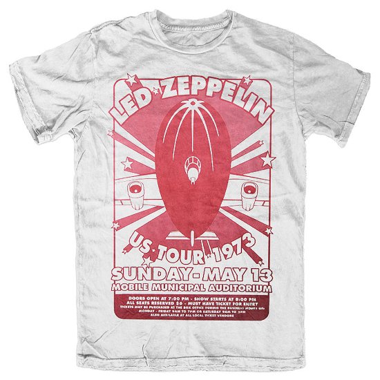 Cover for Led Zeppelin · Led Zeppelin Unisex T-Shirt: Mobile Municipal (T-shirt) [size S] [White - Unisex edition]