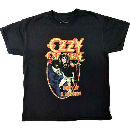 Cover for Ozzy Osbourne · Ozzy Osbourne Kids T-Shirt: Vintage Diary of a Madman (Black) (7-8 Years) (T-shirt) [size 7-8yrs] [Black - Kids edition] (2024)