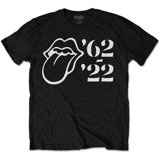 The Rolling Stones Unisex T-Shirt: Sixty Outline '62 - '22 - The Rolling Stones - Merchandise -  - 5056561038902 - 