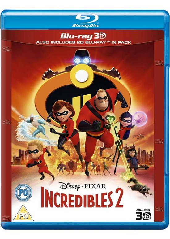 Cover for Incredibles 2 3D · The Incredibles 2 3D + 2D (Blu-ray) (2018)