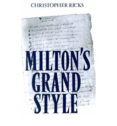Cover for Christopher Ricks · Milton's Grand Style (Paperback Book) (1978)