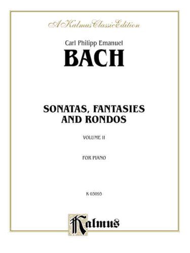 Cover for Carl Philipp Emanuel Bach · Sonatas, Fantasias &amp; Rondos, Vol 2 (Pocketbok) [Kalmus, German, Bilingual edition] (1985)