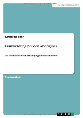 Cover for Eder · Frauwerdung bei den Aborigines (Book) [German edition] (2011)