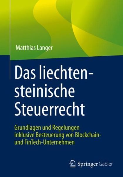 Cover for Langer · Das liechtensteinische Steuerrec (Book) (2019)