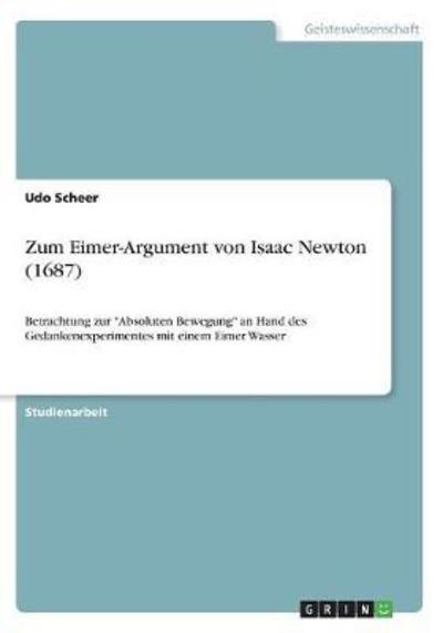 Cover for Scheer · Zum Eimer-Argument von Isaac New (Book)