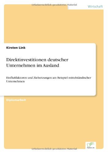 Cover for Link · Direktinvestitionen deutscher Unte (Buch) [German edition] (2002)