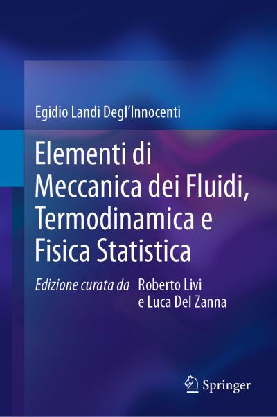 Cover for Egidio Landi Degl'innocenti · Elementi di Meccanica dei Fluidi Termodinamica e Fisica Statistica (Book) [2019 edition] (2019)