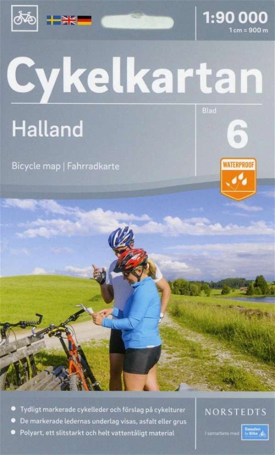 Cover for Norstedts · Cykelkartan: Halland (Hardcover Book) (2018)