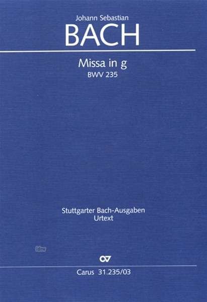 Cover for JS Bach · Messe g BWV 235,KA.CV31.235/03 (Buch)