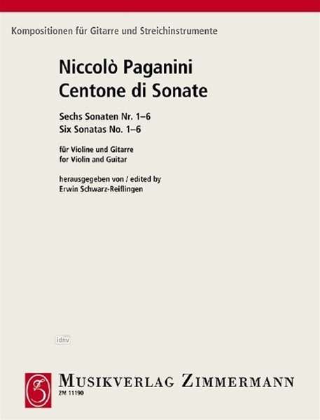 Cover for Paganini · Centone di Sonate Nr. 1 - 6 (Buch)
