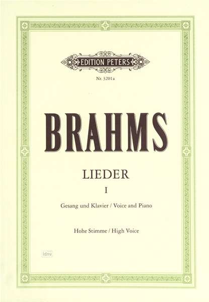 Cover for Johannes Brahms · Complete Songs Vol. 1: High Voice (Sheet music) (2001)