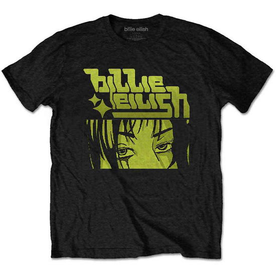 Cover for Billie Eilish · Billie Eilish Unisex T-Shirt: Anime Logo (Black) (T-shirt)