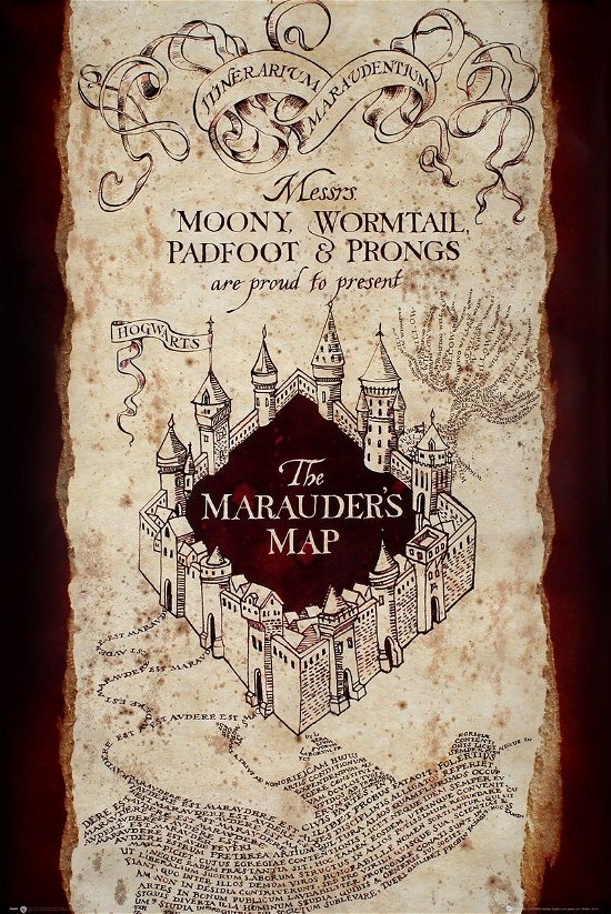 Harry Potter: Gb Eye - Marauders Map (Poster Maxi 61x91,5 Cm) - Harry Potter - Merchandise - AMBROSIANA - 5028486340903 - 