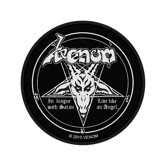 Venom Standard Woven Patch: In League with Satan - Venom - Merchandise - PHD - 5055339723903 - August 19, 2019