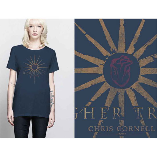 Cover for Chris Cornell · Chris Cornell Ladies T-Shirt: Higher Truth (T-shirt) [size M] [Blue - Ladies edition]