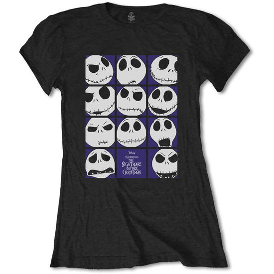 Disney Ladies T-Shirt: The Nightmare Before Christmas Blockheads - Disney - Merchandise -  - 5056170642903 - 