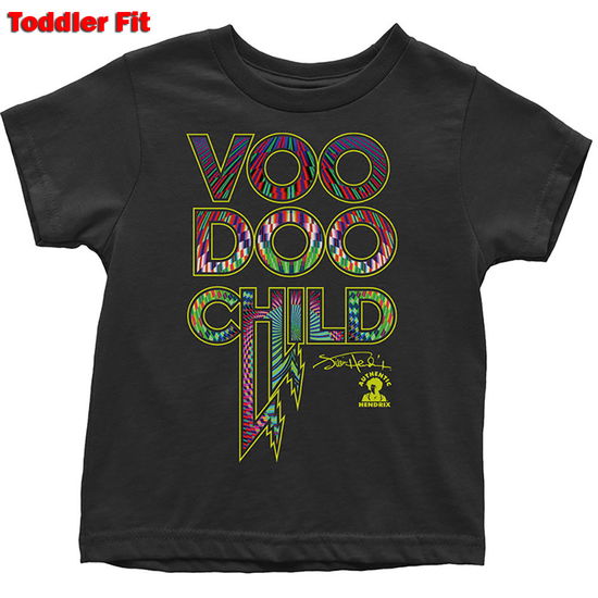 Cover for The Jimi Hendrix Experience · Jimi Hendrix Kids Toddler T-Shirt: Voodoo Child (Black) (4 Years) (T-shirt) [size 3-4yrs] [Black - Kids edition] (2021)