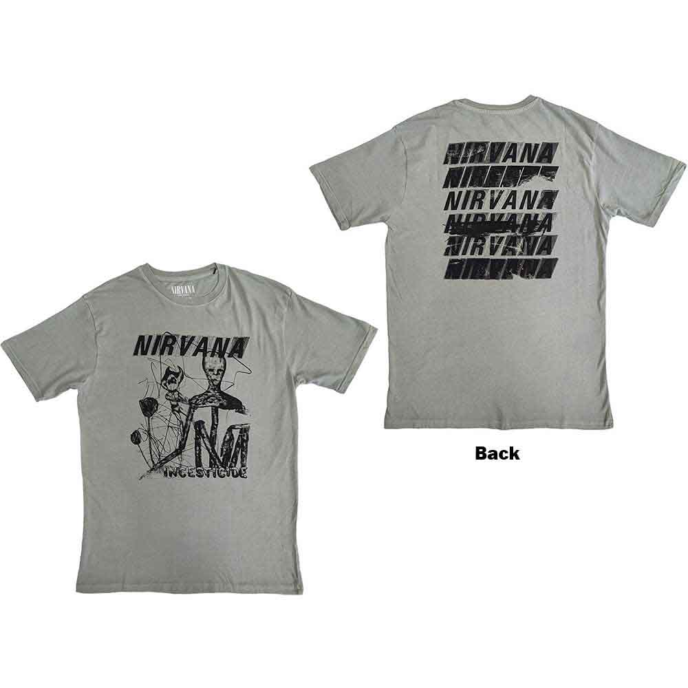 Nirvana · Nirvana Unisex T-Shirt: Incesticide Stacked Logo (Back