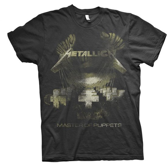 Metallica Unisex T-Shirt: Master of Puppets Distressed - Metallica - Produtos - MERCHANDISE - 5060357848903 - 22 de janeiro de 2020