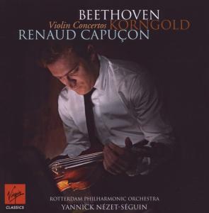 Beethoven / Korngold Violin Concertos - Capucon / Rotterdam Po - Musiikki - ERATO - 5099969458903 - maanantai 5. lokakuuta 2009