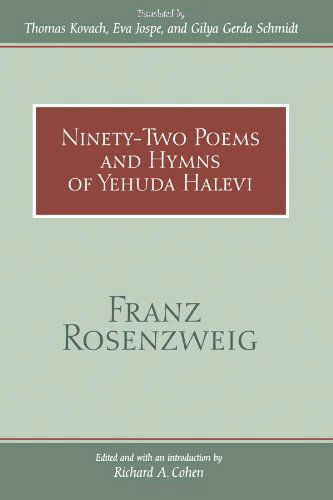 Cover for Franz Rosenzweig · Ninety-two Poems and Hymns of Yehuda Halevi (Paperback Book) (2000)