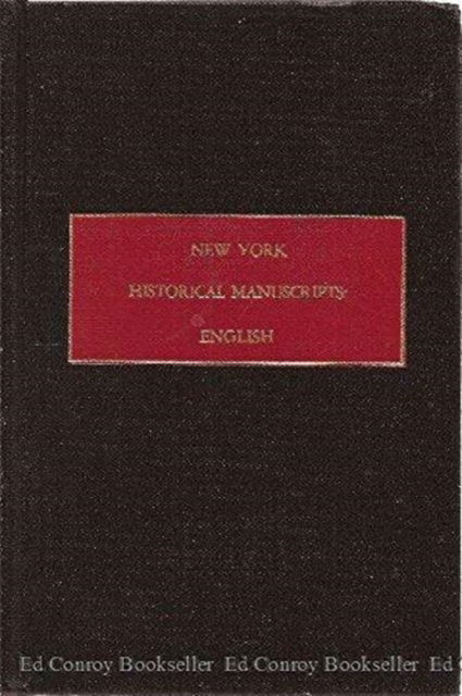 New York Historical Manuscripts - Florence - Livros - Syracuse University Press - 9780806309903 - 30 de junho de 2006