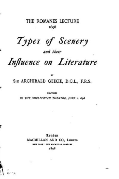 Cover for Sir Archibald Geikie · Types of scenery and their influence on literature (Paperback Bog) (2016)