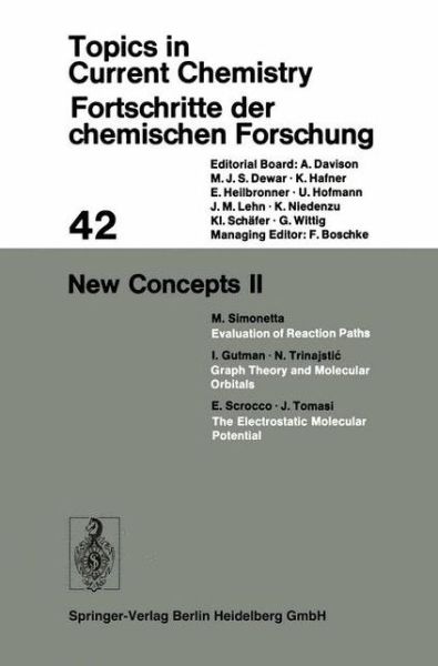 Cover for A Davison · New Concepts II - Topics in Current Chemistry (Paperback Book) [Softcover reprint of the original 1st ed. 1973 edition] (2013)