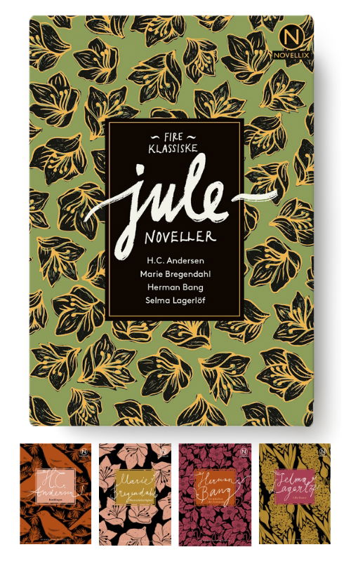 H.C. Andersen, Selma Lagerlöf, Herman Bang, Marie Bregendahl · Noveller fra Novellix: Gaveæske med fire klassiske julenoveller (Sewn Spine Book) [1.º edición] (2024)