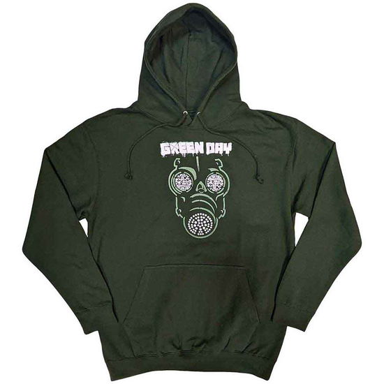 Green Day Unisex Pullover Hoodie: Green Mask - Green Day - Merchandise -  - 5056561018904 - October 12, 2023