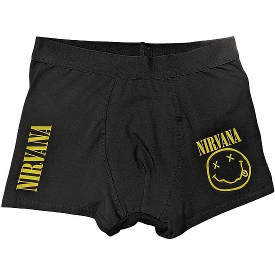 Nirvana Unisex Boxers: Yellow Smile - Nirvana - Merchandise -  - 5056737213904 - 