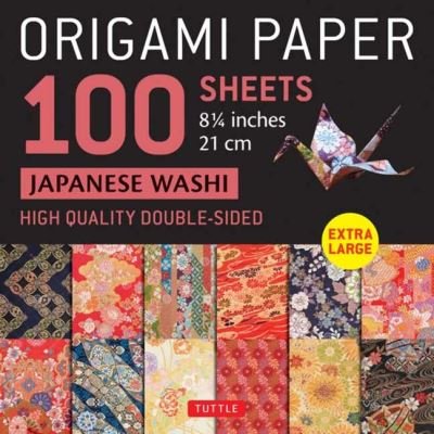 Origami Paper 100 sheets Japanese Washi 8 1/4" (21 cm): Extra Large Double-Sided Origami Sheets Printed with 12 Different Designs (Instructions for 5 Projects Included) - Tuttle Studio - Bøker - Tuttle Publishing - 9780804856904 - 14. november 2023