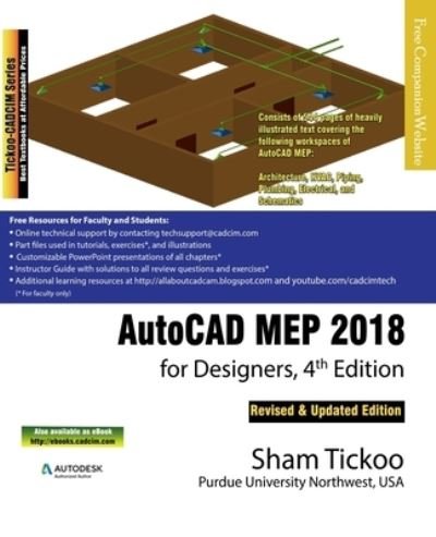 Cover for Prof Sham Tickoo Purdue Univ · AutoCAD MEP 2018 for Designers (Pocketbok) (2017)