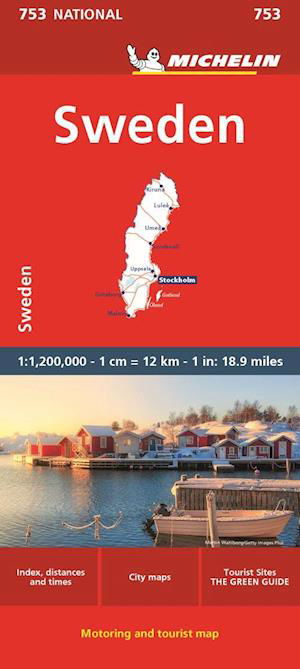 Sweden - Michelin National Map 753 - Michelin - Bøger - Michelin Editions des Voyages - 9782067259904 - 17. august 2023