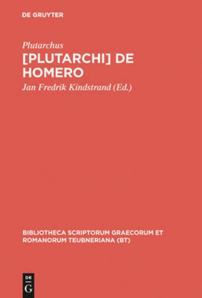 Cover for Plutarchus · De Homero (Book) (1990)