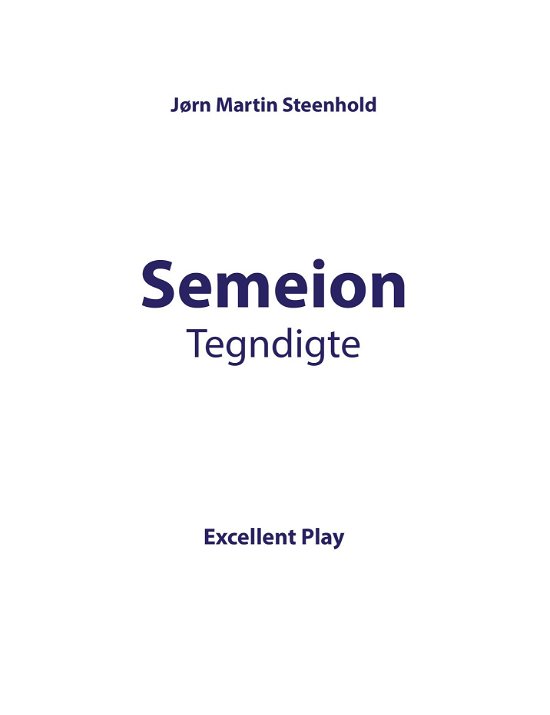 Cover for Jørn Martin Steenhold · Semeion (Pocketbok) (2024)