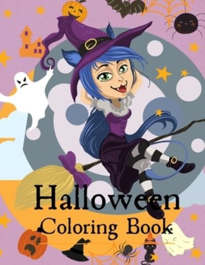 Cover for Ghania Taibi · Halloween Coloring Book: cute witch halloween coloring book for girls (Pocketbok) (2021)