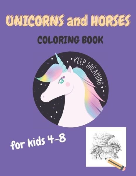 Cover for Ats Books · Unicorns and horses coloring book for kids (Paperback Bog) (2020)