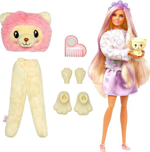 Barbie Cutie Reveal Cozy Series Barbie with Lion - Barbie - Merchandise -  - 0194735106905 - June 28, 2023