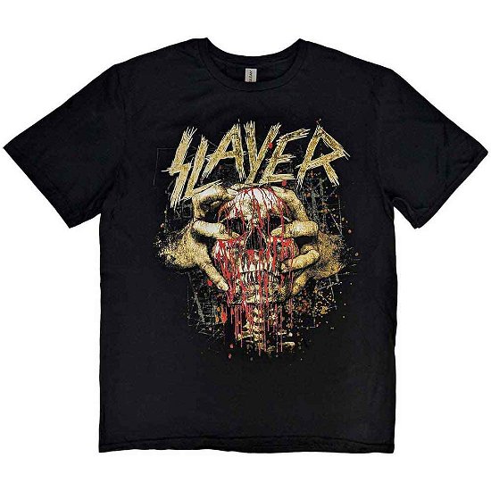 Slayer Unisex T-Shirt: Skull Clench - Slayer - Merchandise - Global - Apparel - 5055295348905 - 