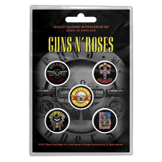 Guns N' Roses Button Badge Pack: Bullet Logo - Guns N Roses - Produtos - PHD - 5055339787905 - 28 de outubro de 2019