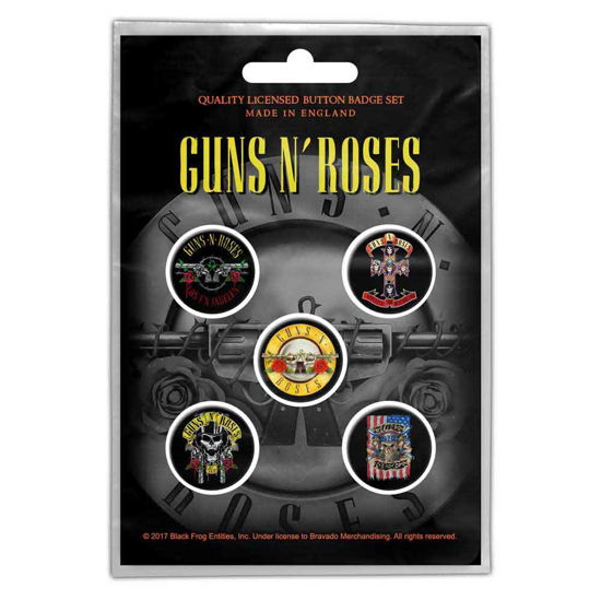 Guns N' Roses Button Badge Pack: Bullet Logo - Guns N Roses - Merchandise - PHD - 5055339787905 - 28 oktober 2019