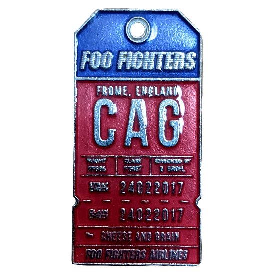 Cover for Foo Fighters · Foo Fighters Pin Badge: Flight Tag (Ex-Tour) (Badge)