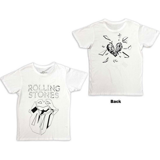 Cover for The Rolling Stones · The Rolling Stones Unisex T-Shirt: Hackney Diamonds Diamond Tongue Outline (Back Print) (T-shirt) [size S]