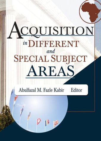 Cover for Linda S Katz · Acquisition in Different and Special Subject Areas (Paperback Book) (2003)