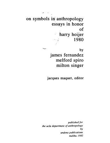 Cover for J. Fernandez · On Symbols in Anthropology: Essays in Honor of Harry Hoijer - Other Realities (Paperback Bog) (1982)
